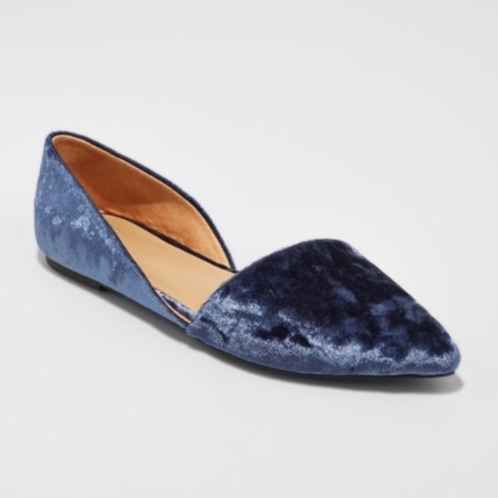 A New Day velvet flats size 8 1/2